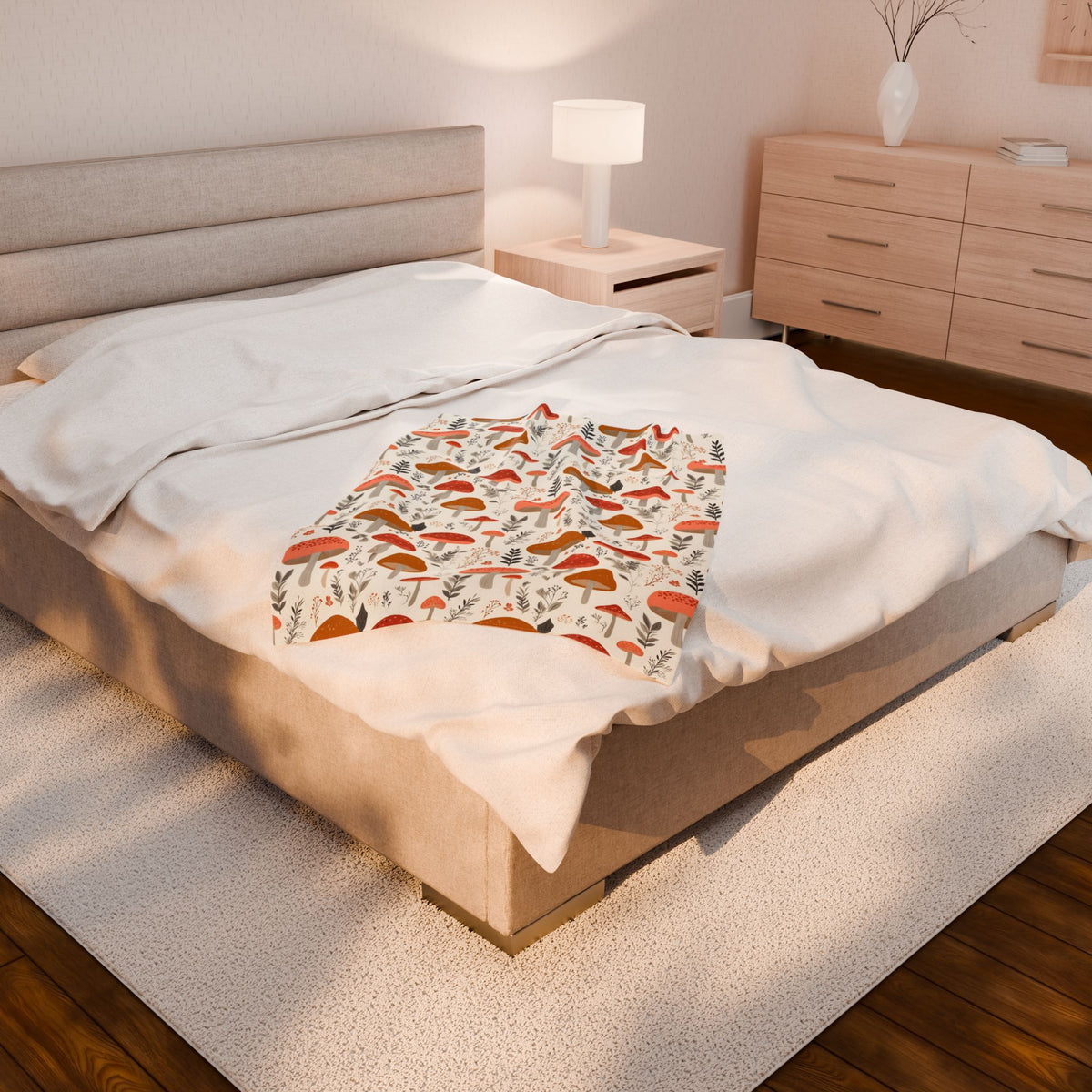 Mushroom plush Blanket