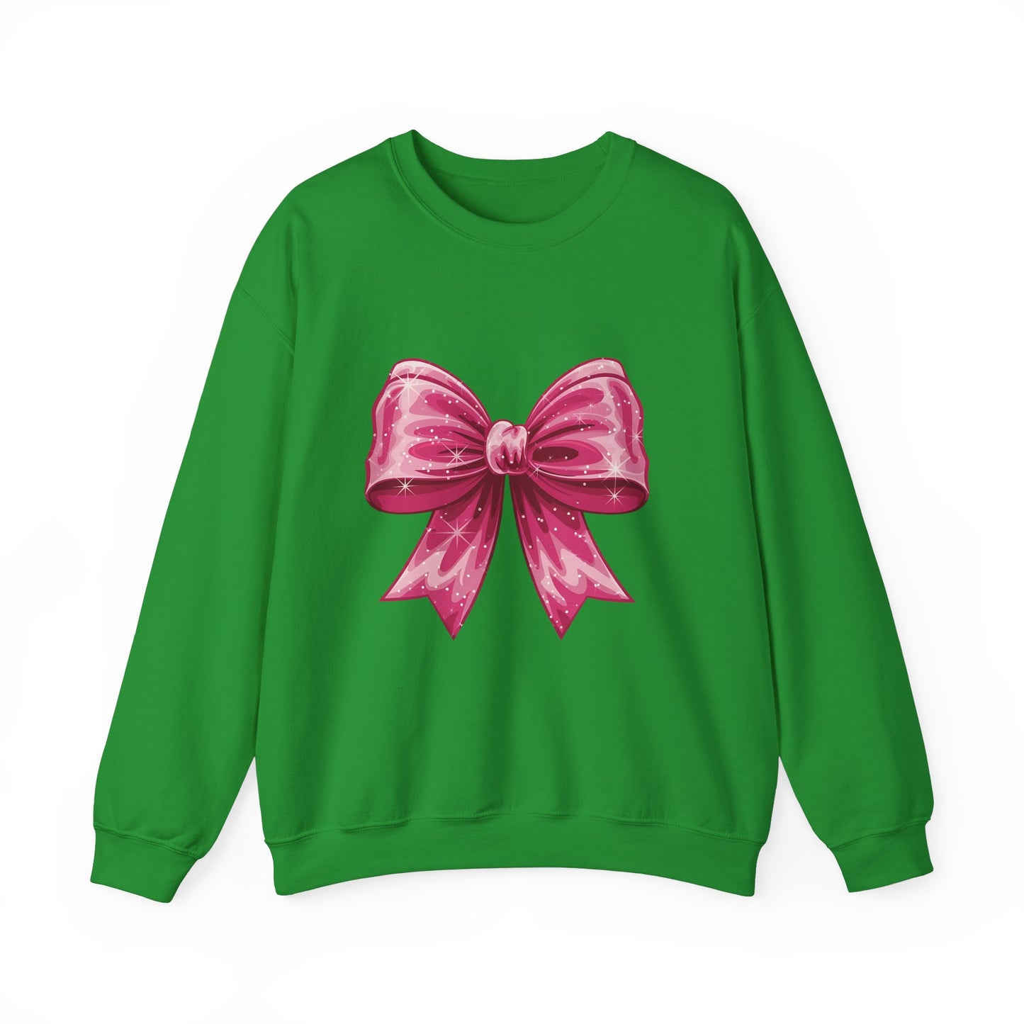 Glitter Coquette Pink Bow Sweatshirt