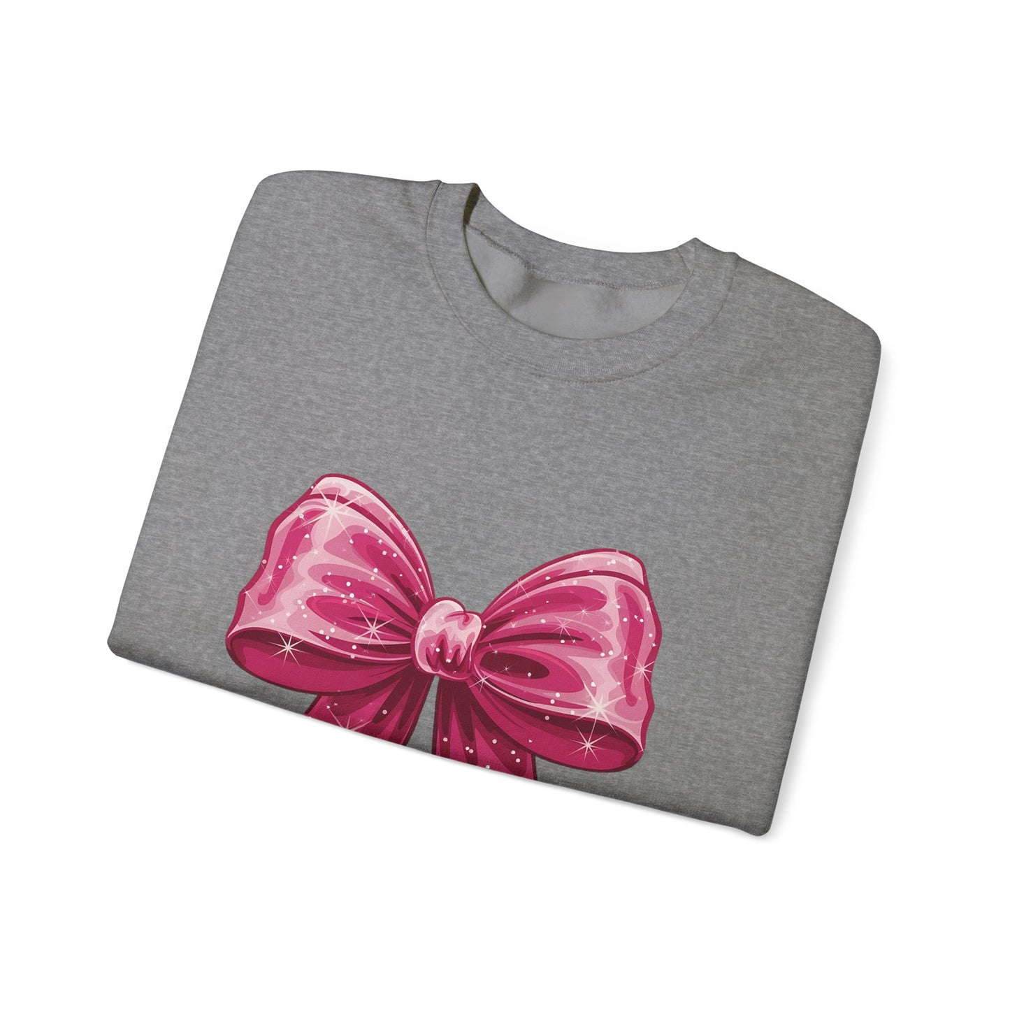Glitter Coquette Pink Bow Sweatshirt