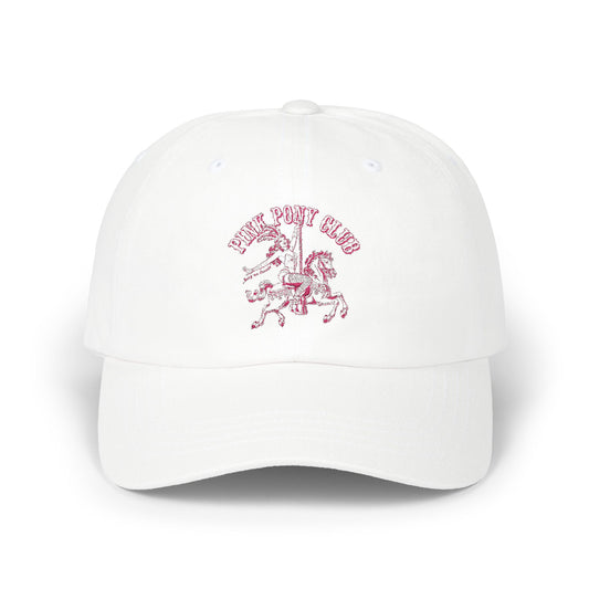 Pink pony club baseball hat