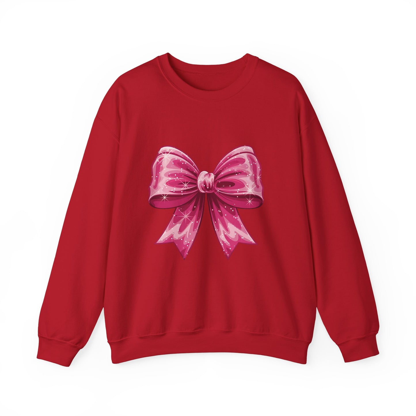 Glitter Coquette Pink Bow Sweatshirt