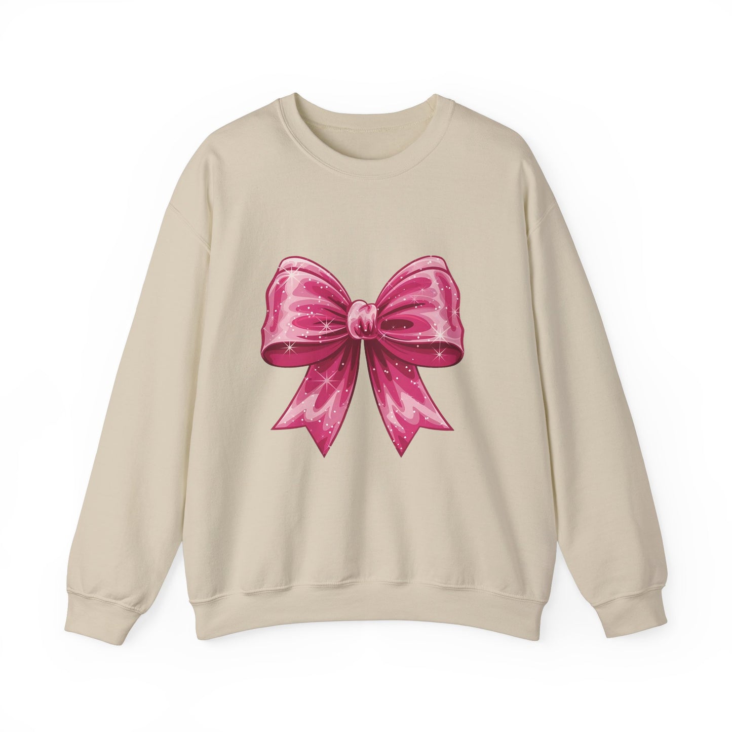 Glitter Coquette Pink Bow Sweatshirt