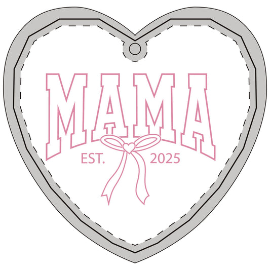Mama Established 2025 Crystal Glass Ornament