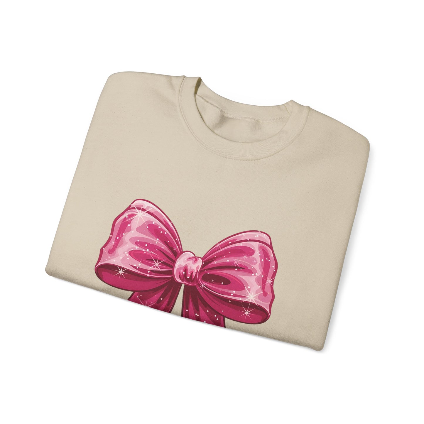 Glitter Coquette Pink Bow Sweatshirt