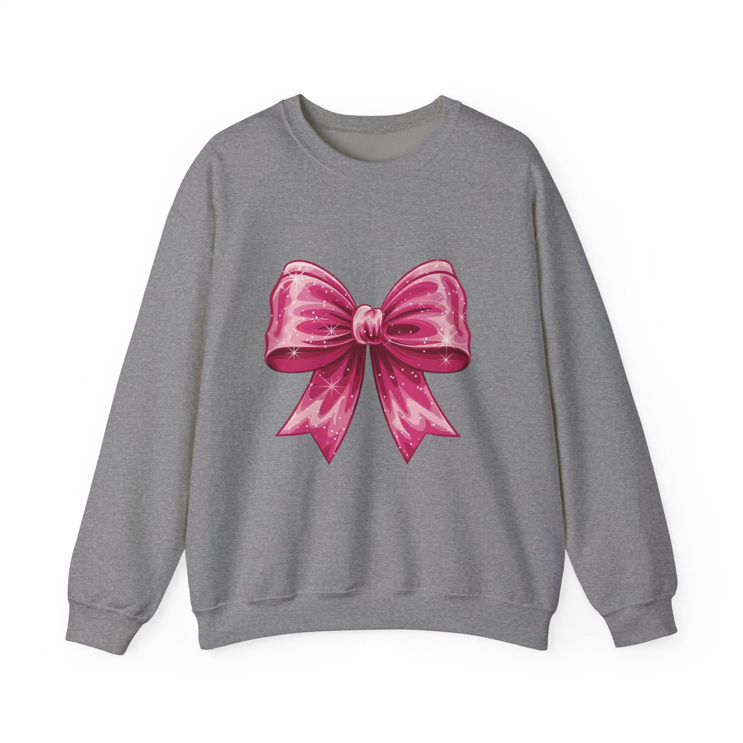 Glitter Coquette Pink Bow Sweatshirt