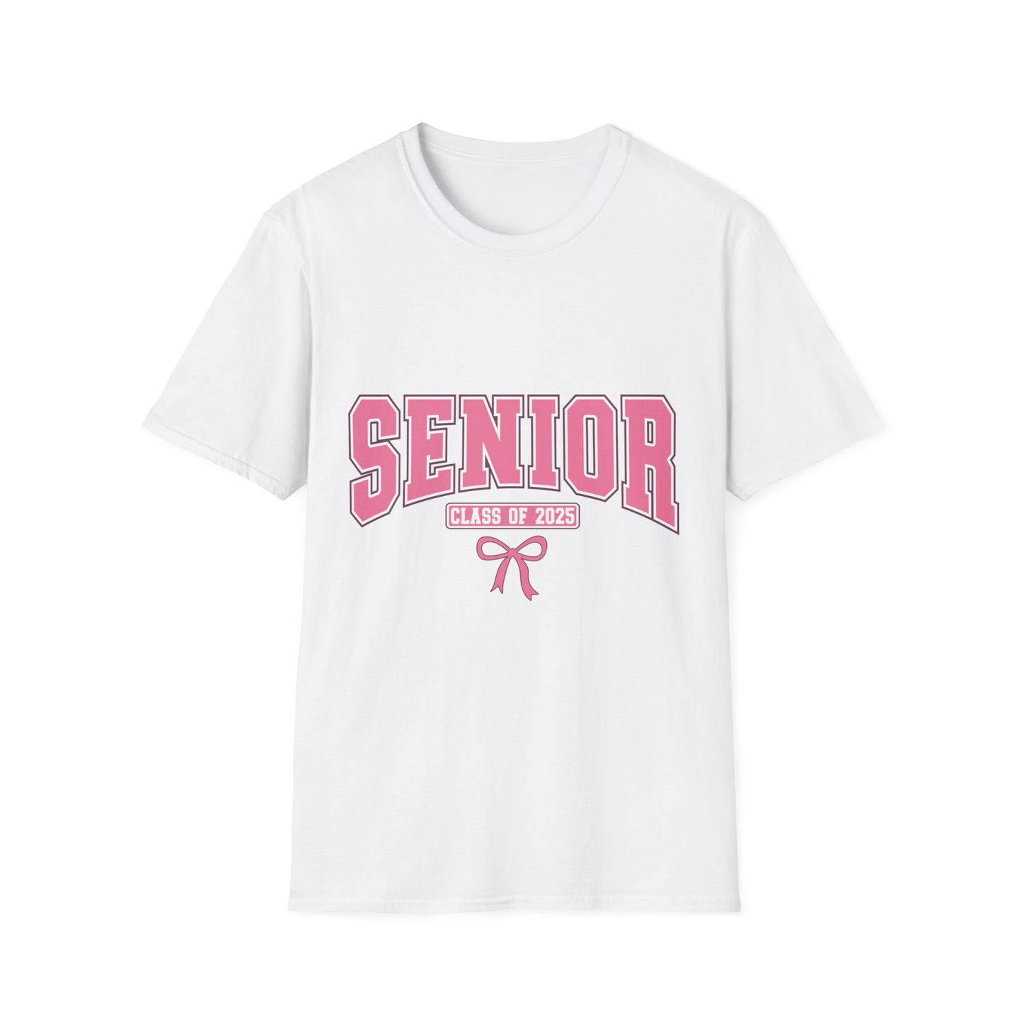 Senior 2025 Graduation T-Shirt pink coquette bow shirt
