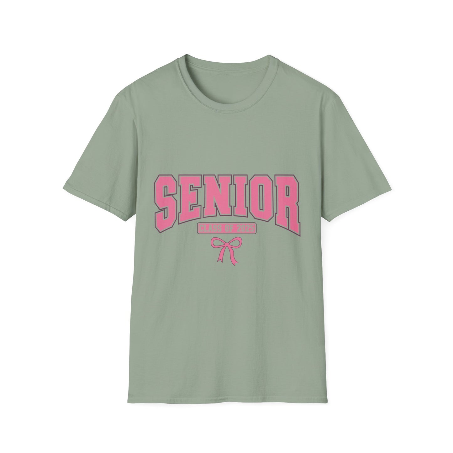 Senior 2025 Graduation T-Shirt pink coquette bow shirt