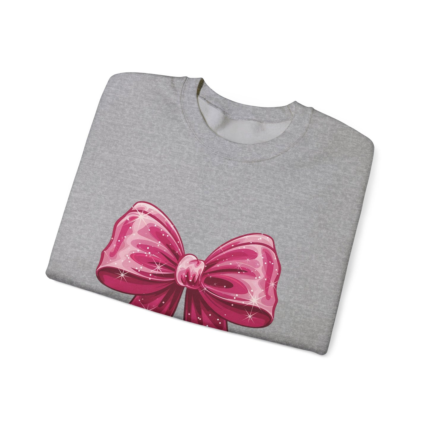 Glitter Coquette Pink Bow Sweatshirt