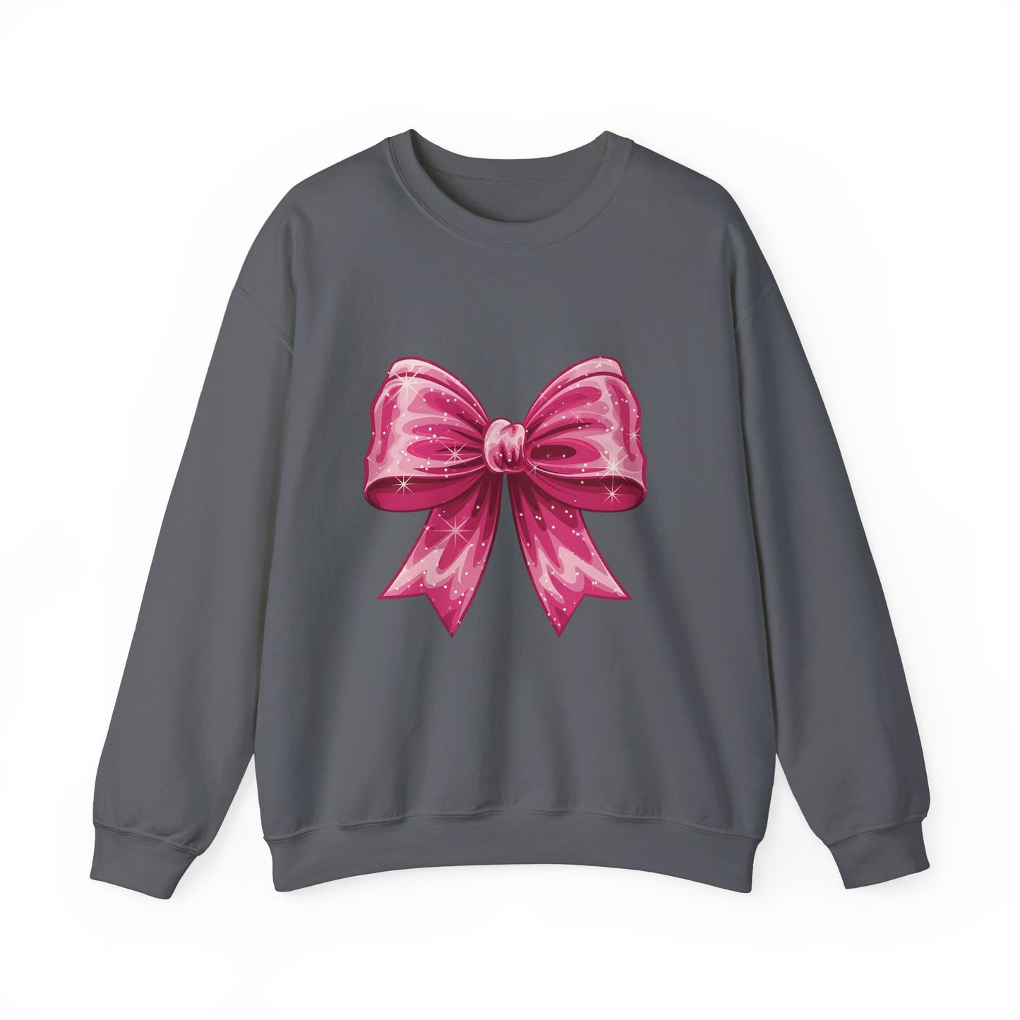 Glitter Coquette Pink Bow Sweatshirt