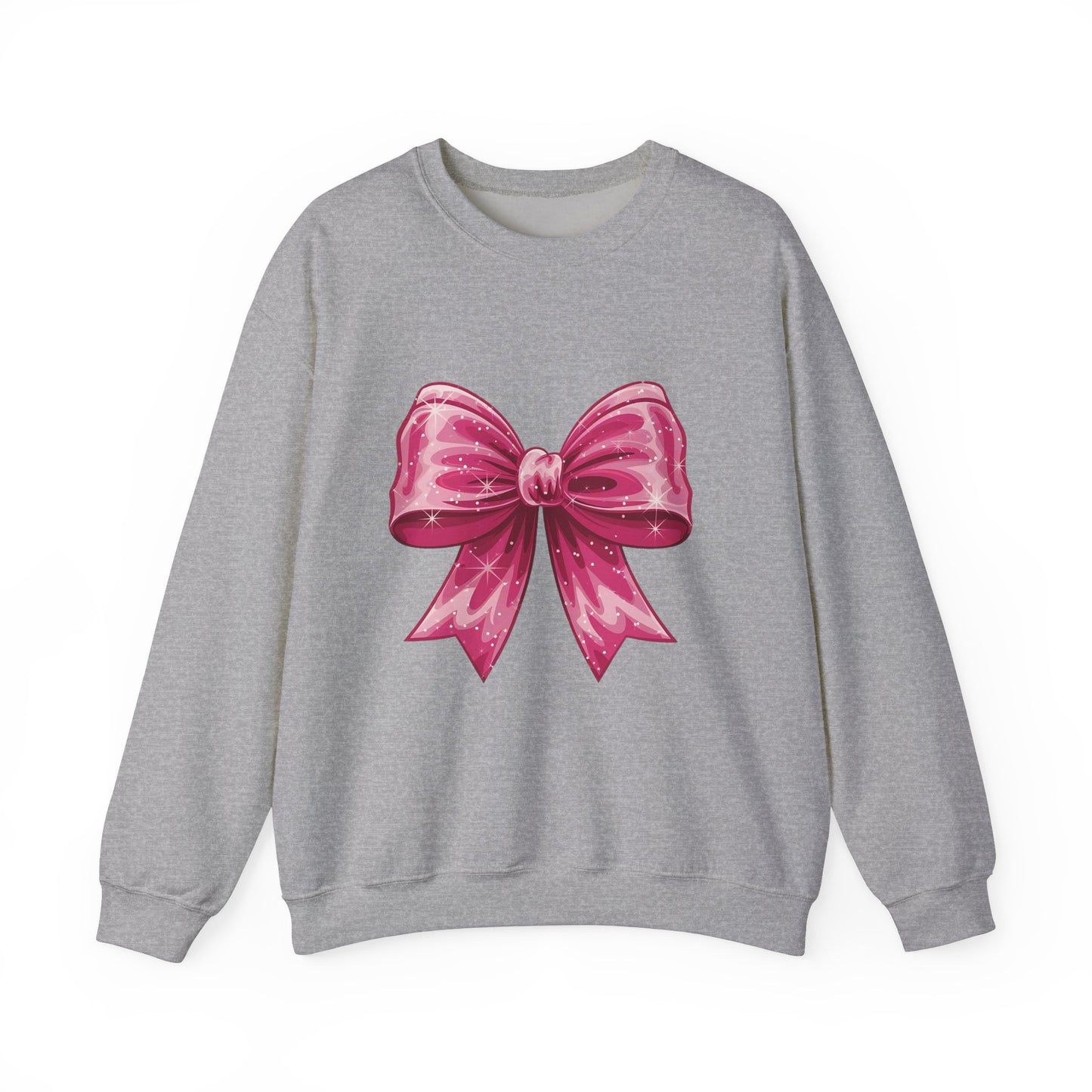 Glitter Coquette Pink Bow Sweatshirt