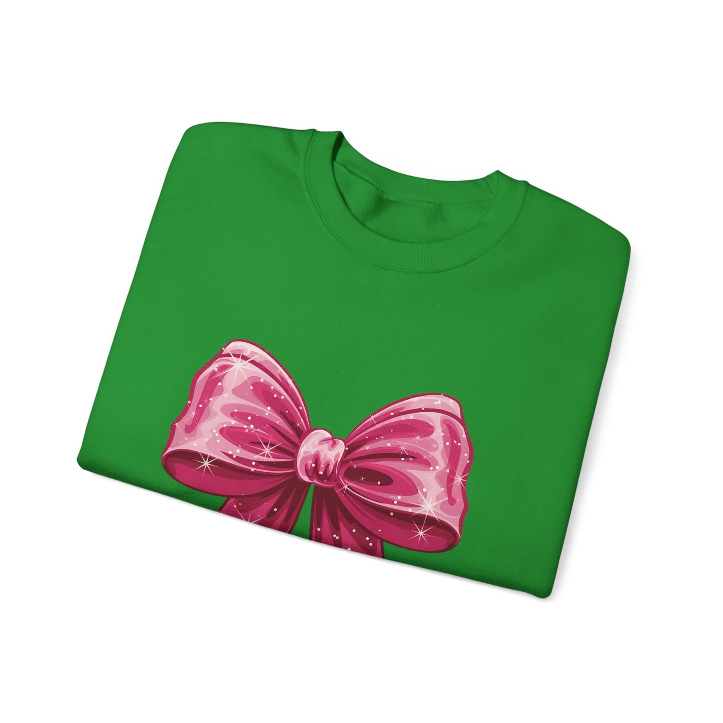 Glitter Coquette Pink Bow Sweatshirt
